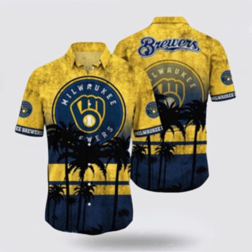 MLB Milwaukee Brewers Hawaiian Shirt: Dive into Ocean Vibes with Unique Tropical Style for Fans