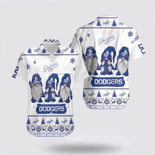MLB Los Angeles Dodgers Hawaiian Christmas Shirt with Gnomes – Ugly 3D Fan Gear