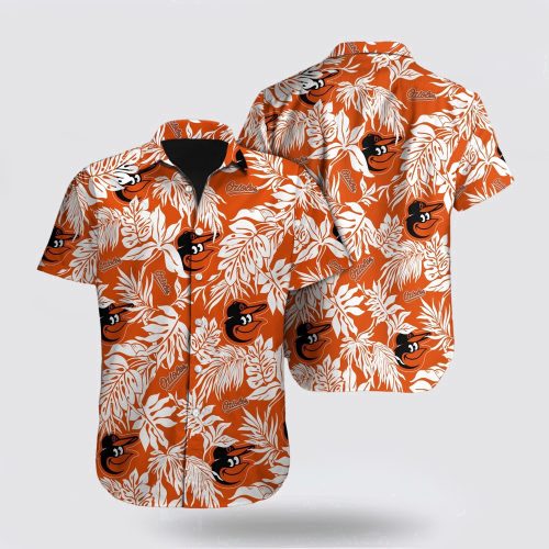 MLB Baltimore Orioles Hawaiian Shirt: Fan Favorite Palm Leaf Pattern