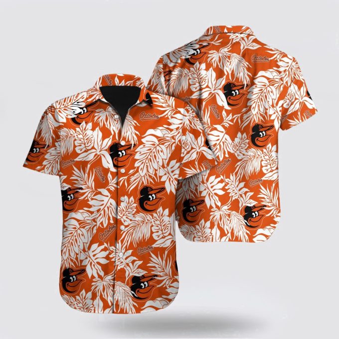 MLB Baltimore Orioles Hawaiian Shirt: Fan Favorite Palm Leaf Pattern