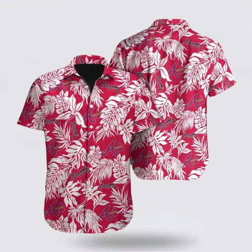 MLB Atlanta Braves Hawaiian Shirt: Tropical Fan Pattern - Official MLB Gear