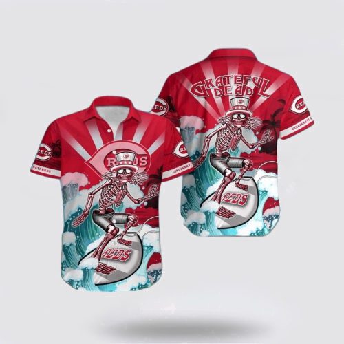 MLB Cincinnati Reds Hawaiian Shirt – Surf in Style with Beach Outfits for Fans