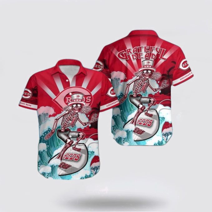 MLB Cincinnati Reds Hawaiian Shirt – Surf in Style with Beach Outfits for Fans