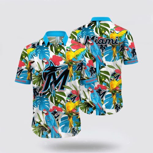 MLB Miami Marlins Hawaiian Shirt: Embrace the Aloha Spirit with Coastal Collection!