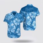 Los Angeles Dodgers Hawaiian Shirt: MLB Fan Hibiscus Flower Design