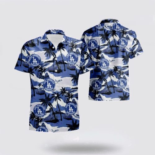 Los Angeles Dodgers Hawaiian Shirt: Exotic Charm for Fans with Palm Print