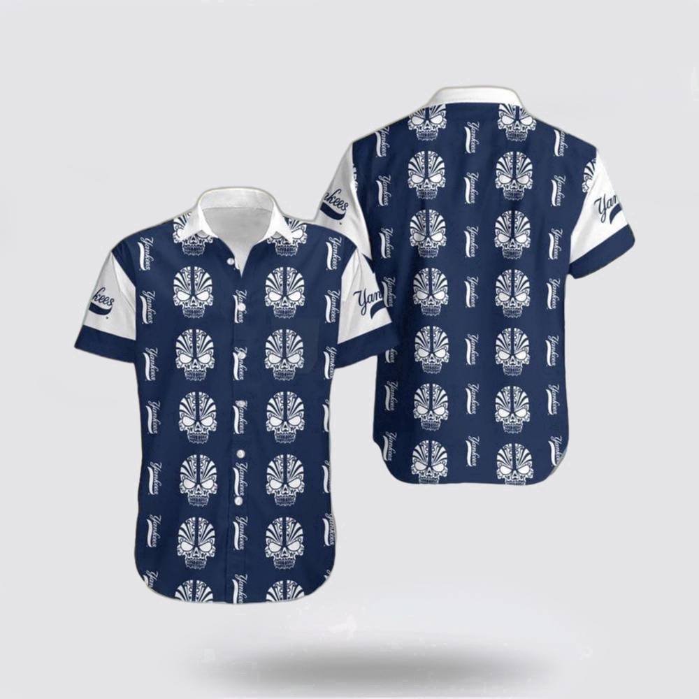 MLB New York Yankees Hawaiian Shirt: Coastal Fashion for Fans MLB New York Yankees Hawaiian Shirt: Coastal Fashion for Fans