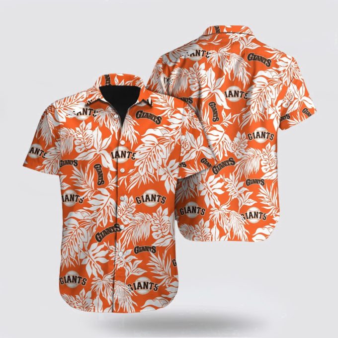 MLB San Francisco Giants Hawaiian Shirt with Palm Leaf Pattern – Perfect for Fans!