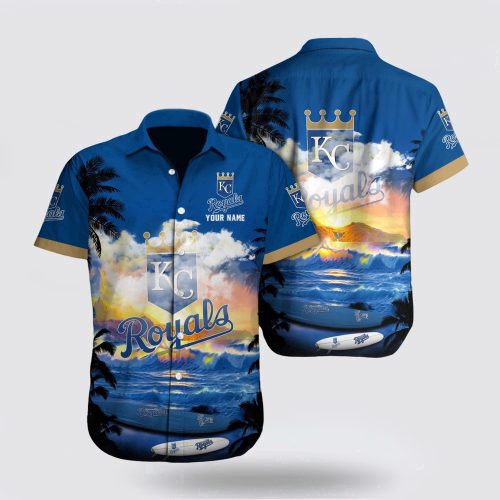 MLB Kansas City Royals Hawaiian Shirt: Surf in Style with Customized Fan Gear