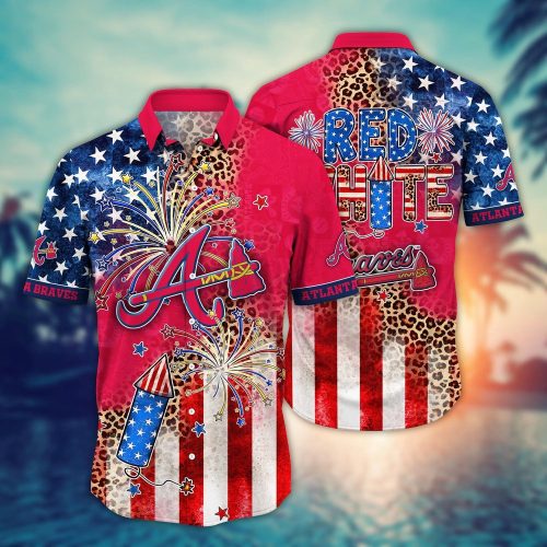 MLB Atlanta Braves Independence Day Aloha Shirt – Vibrant Design for Cool Fans