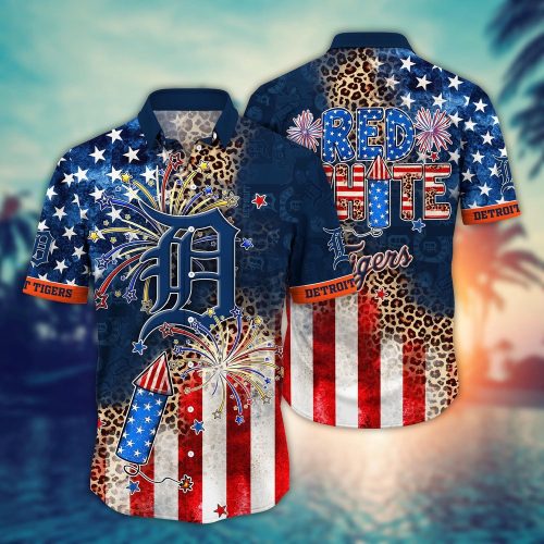 MLB Detroit Tigers Independence Day Aloha Shirt: Vibrant Style for Cool Fans