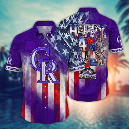 MLB Colorado Rockies Hawaii Shirt: Independence Day Hawaiian Top for Cool Fans