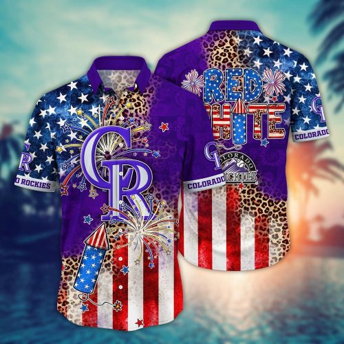 MLB Colorado Rockies Independence Day Aloha Shirt - Vibrant Design for Cool Fans