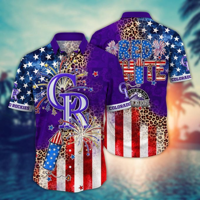 MLB Colorado Rockies Independence Day Aloha Shirt – Vibrant Design for Cool Fans