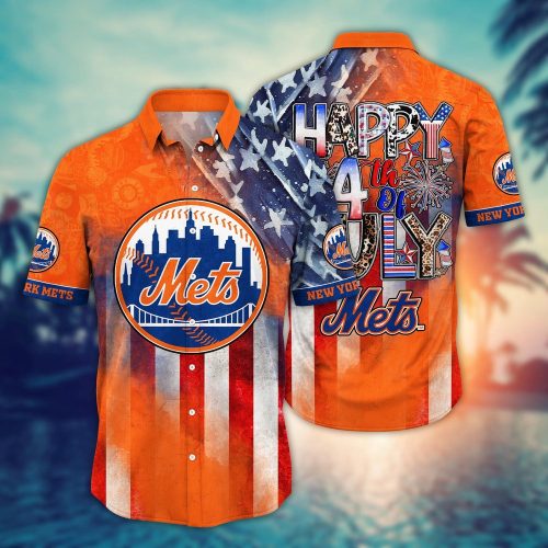 MLB New York Mets Independence Day Hawaiian Shirt: Trendy Top for Cool Fans