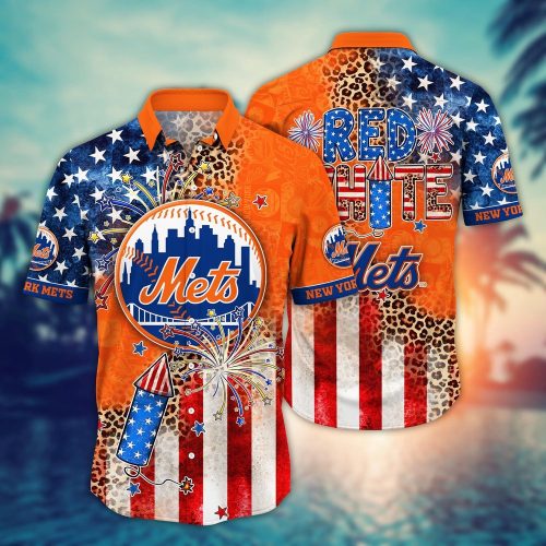 MLB New York Mets Hawaii Shirt: Independence Day Aloha for Fans