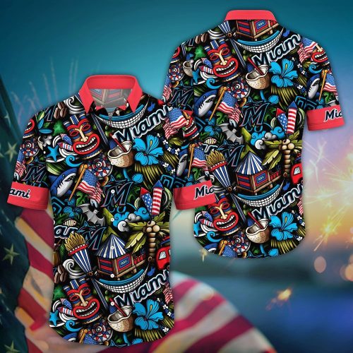 MLB Miami Marlins Hawaii Shirt: Vibrant Aloha for Cool Fans