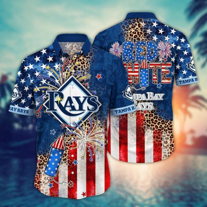 MLB Tampa Bay Rays Independence Day Aloha Shirt – Vibrant Design for Cool Fans