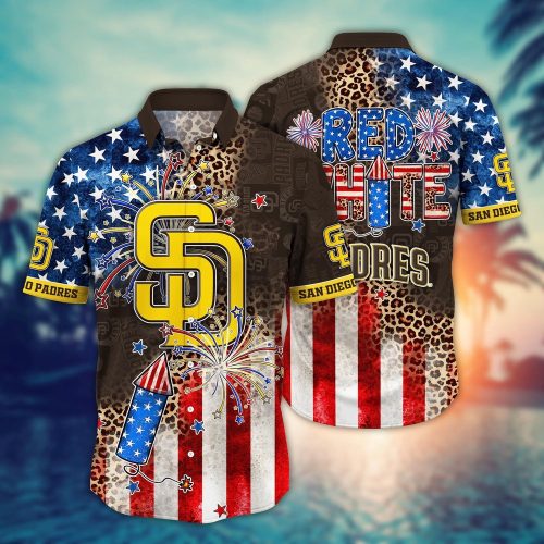 MLB San Diego Padres Independence Day Aloha Shirt for Cool Fans