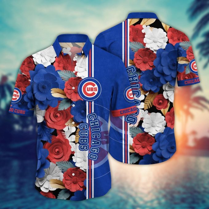 MLB Chicago Cubs Hawaiian Shirt: Floral Fashion Frenzy for Sports Fans
