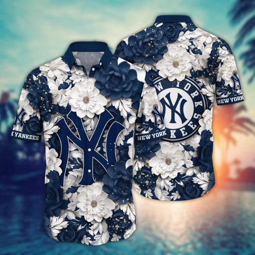 MLB New York Yankees Hawaiian Shirt - Aloha Spirit for Baseball Fans
