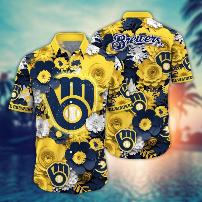 MLB Milwaukee Brewers Hawaiian Shirt – Perfect for Sports Fans!