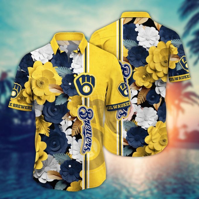 Milwaukee Brewers Hawaiian Shirt: Floral Fashion Frenzy for Sports Fans