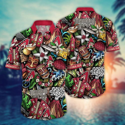 MLB Arizona Diamondbacks Hawaiian Shirt: Make a Style Statement with Flower Strike Print!