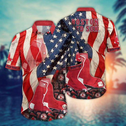 MLB Boston Red Sox Hawaiian Shirt: Swing into Chic with Floral Design for Fans