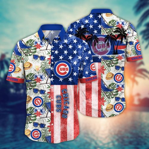MLB Chicago Cubs Hawaiian Shirt Flower Home Run Threads for Fans