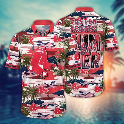 MLB Boston Red Sox Hawaiian Shirt: Flower Grand Slam for Fans