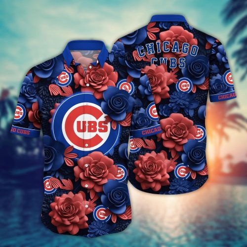 MLB Chicago Cubs Hawaiian Shirt: Flower Aloha Style for Fans