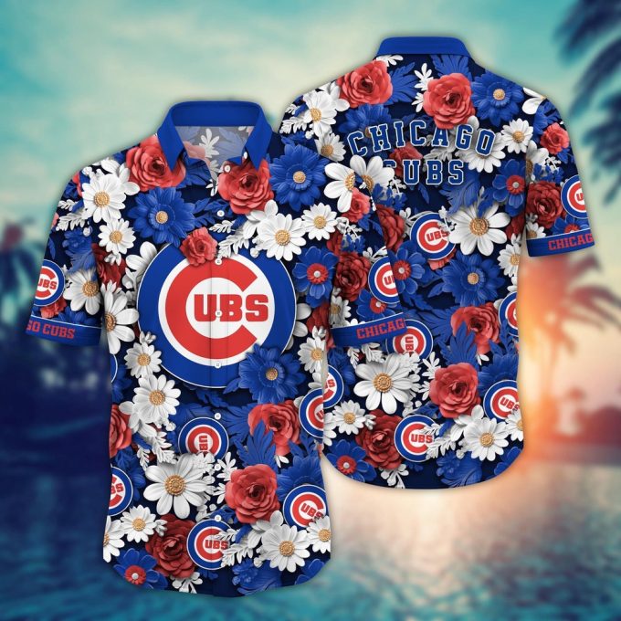 MLB Chicago Cubs Hawaiian Shirt – Floral Fusion Fashion For Fans