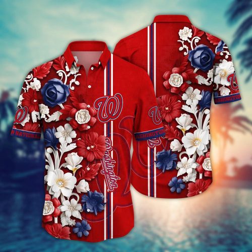 MLB Washington Nationals Hawaiian Shirt - Luau League Look for Sports Fans
