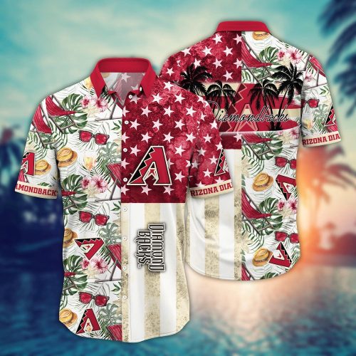 MLB Arizona Diamondbacks Hawaiian Shirt - Flower Home Run Threads for Fans