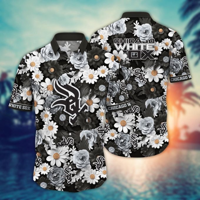 MLB Chicago White Sox Hawaiian Shirt Flower Floral Fusion Fashion For Fans