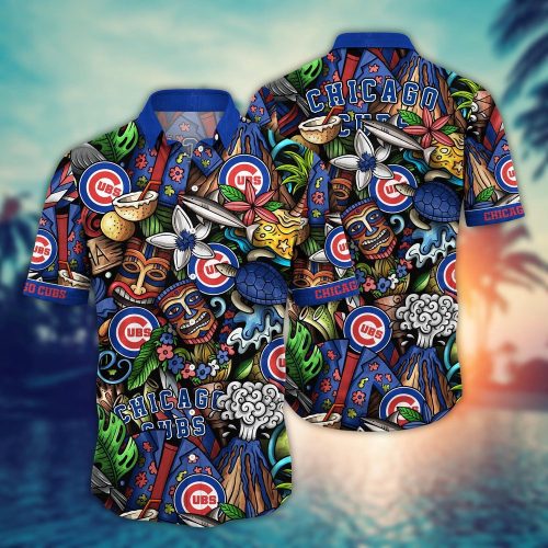 MLB Chicago Cubs Hawaiian Shirt: Make a Style Statement with Flower Strike Design