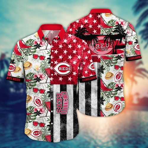 Cincinnati Reds Hawaiian Shirt: Official MLB Flower Design for Fans