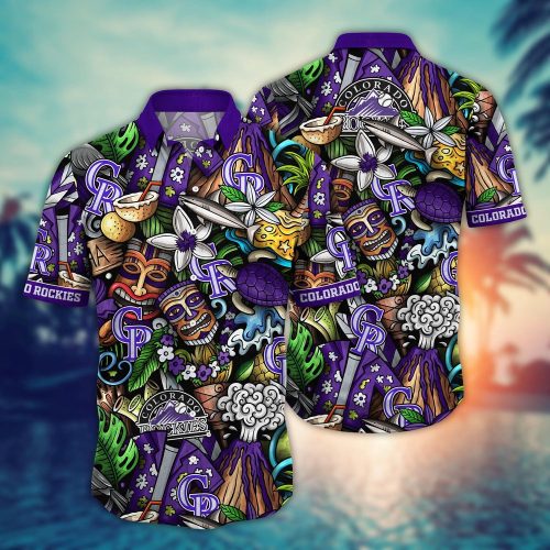 MLB Colorado Rockies Hawaiian Shirt: Make a Style Statement With Flower Strike Design