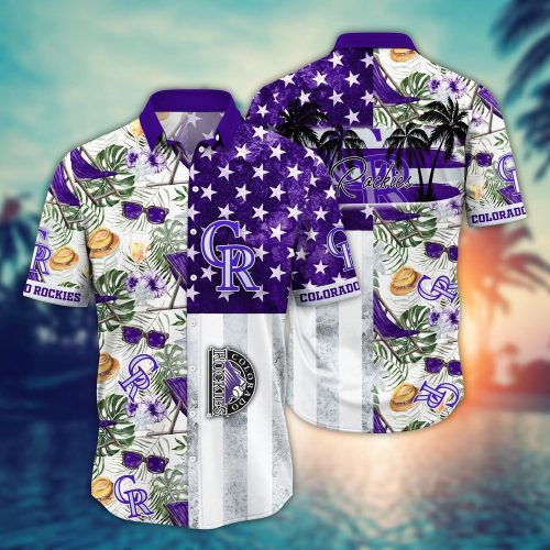 MLB Colorado Rockies Hawaiian Shirt: Flower Home Run Threads for Fans