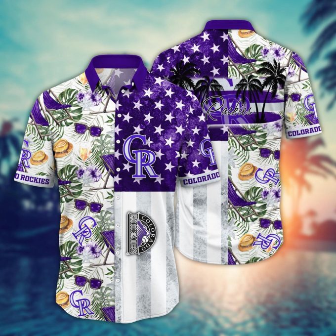 MLB Colorado Rockies Hawaiian Shirt: Flower Home Run Threads for Fans