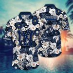 MLB New York Yankees Hawaiian Shirt: Flower Floral Fusion Fashion For Fans