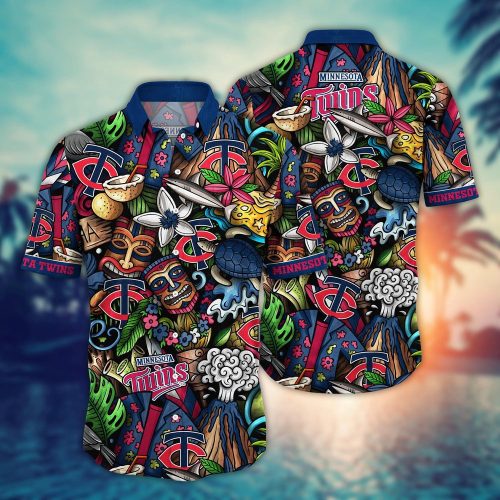 MLB Minnesota Twins Hawaiian Shirt: Make a Style Statement with Flower Strike Design