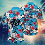 MLB Miami Marlins Hawaiian Shirt: Floral Fusion Fashion For Fans