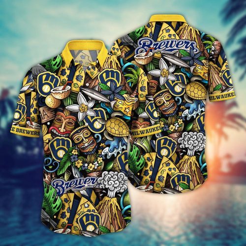 Milwaukee Brewers Hawaiian Shirt: Make a Floral Style Statement!
