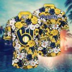 MLB Milwaukee Brewers Hawaiian Shirt: Floral Fusion Fashion for Fans