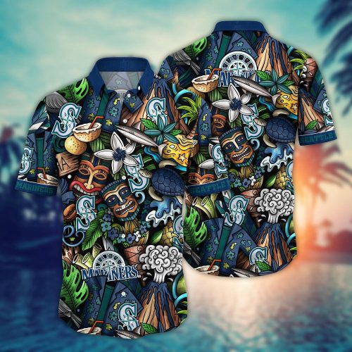 MLB Seattle Mariners Hawaiian Shirt: Flower Strike Fan Style Statement