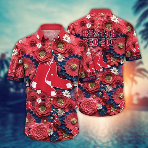MLB Boston Red Sox Hawaiian Shirt: Stylish Fan Favorite for Baseball Enthusiasts