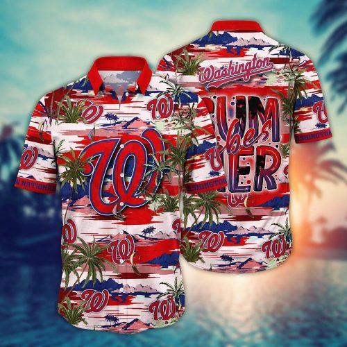 MLB Washington Nationals Hawaiian Shirt - Floral Grand Slam for Fans