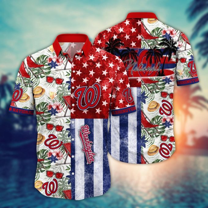 MLB Washington Nationals Hawaiian Shirt: Flower Home Run Threads for Fans